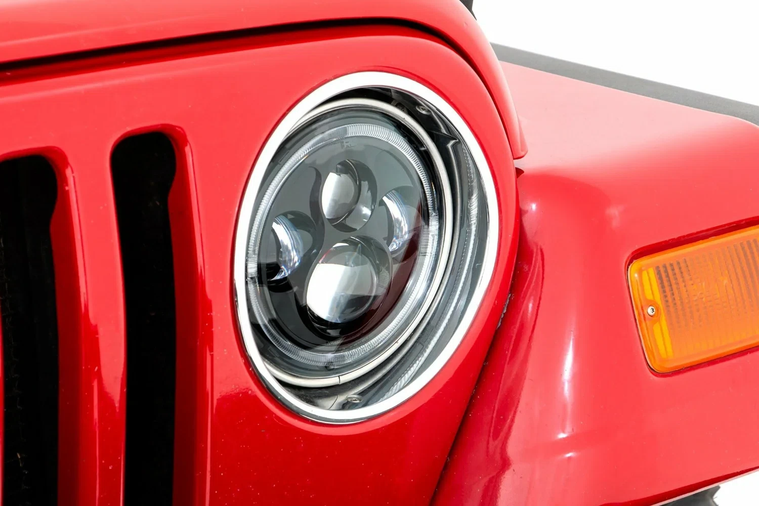 Fits Wrangler TJ 4WD(1997-2006) 7_ DRL Halo LED Headlights DOT Approved RCH5400